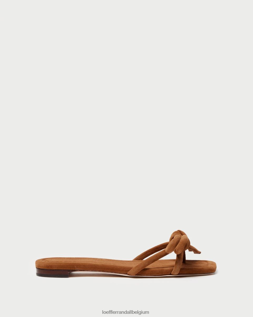 chaussures Loeffler Randall sandale à nœud hadley cacao femmes 04V42L105