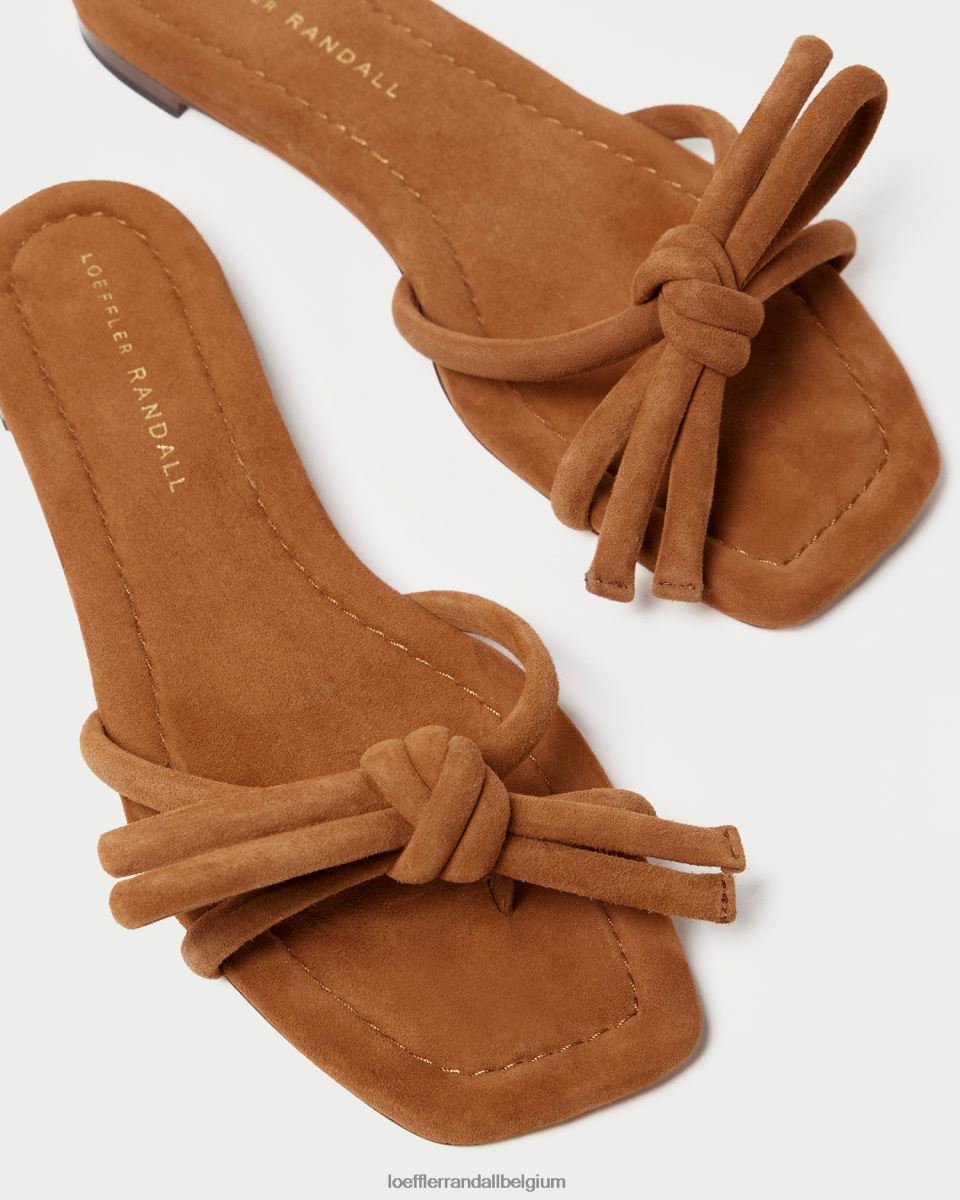 chaussures Loeffler Randall sandale à nœud hadley cacao femmes 04V42L105