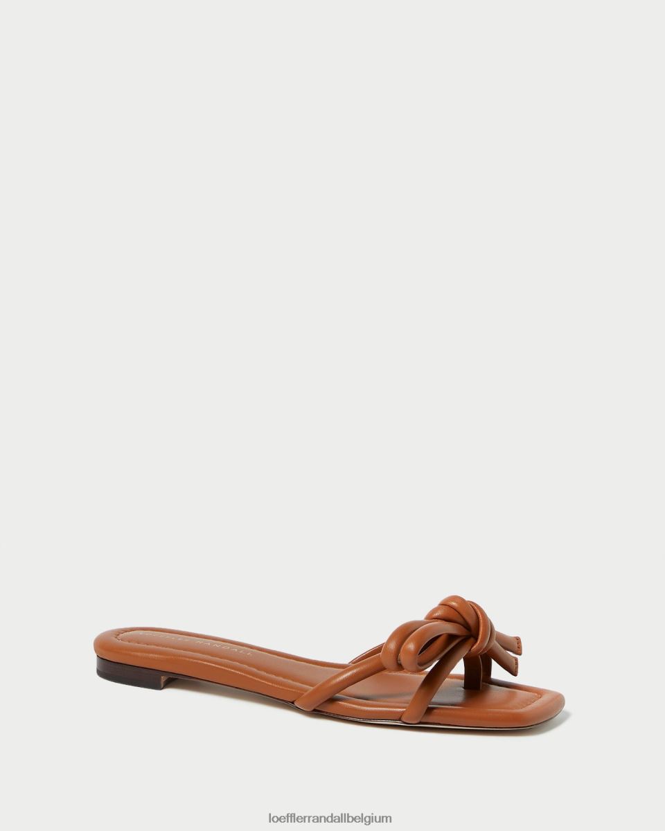chaussures Loeffler Randall sandale à nœud hadley marron Charpente femmes 04V42L119