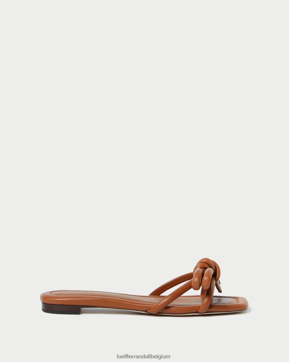 chaussures Loeffler Randall sandale à nœud hadley marron Charpente femmes 04V42L119