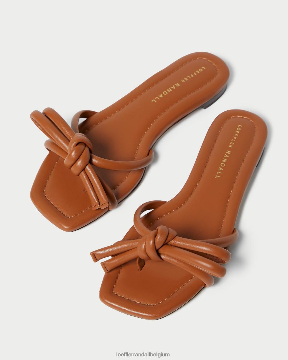 chaussures Loeffler Randall sandale à nœud hadley marron Charpente femmes 04V42L119