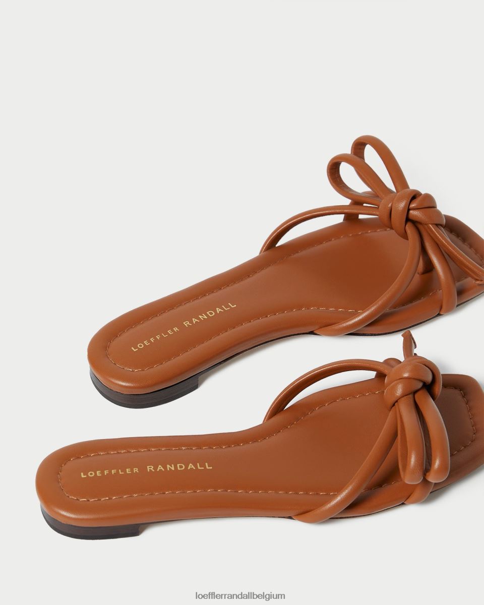 chaussures Loeffler Randall sandale à nœud hadley marron Charpente femmes 04V42L119