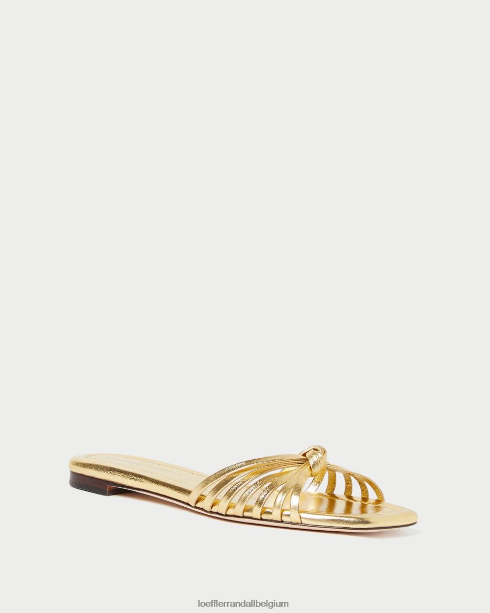 chaussures Loeffler Randall sandale à nœud izzie or femmes 04V42L127