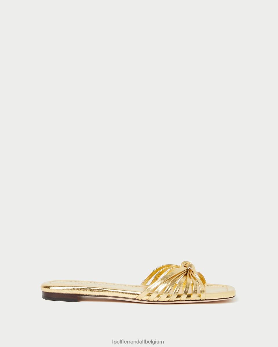 chaussures Loeffler Randall sandale à nœud izzie or femmes 04V42L127