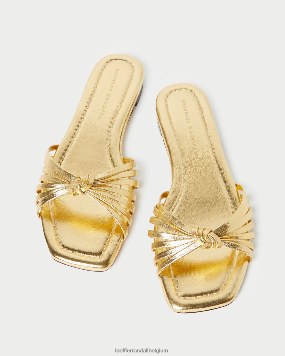 chaussures Loeffler Randall sandale à nœud izzie or femmes 04V42L127