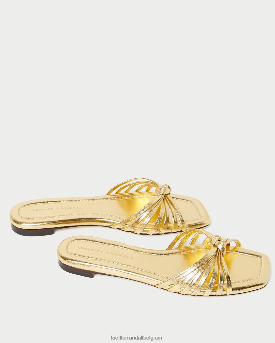 chaussures Loeffler Randall sandale à nœud izzie or femmes 04V42L127