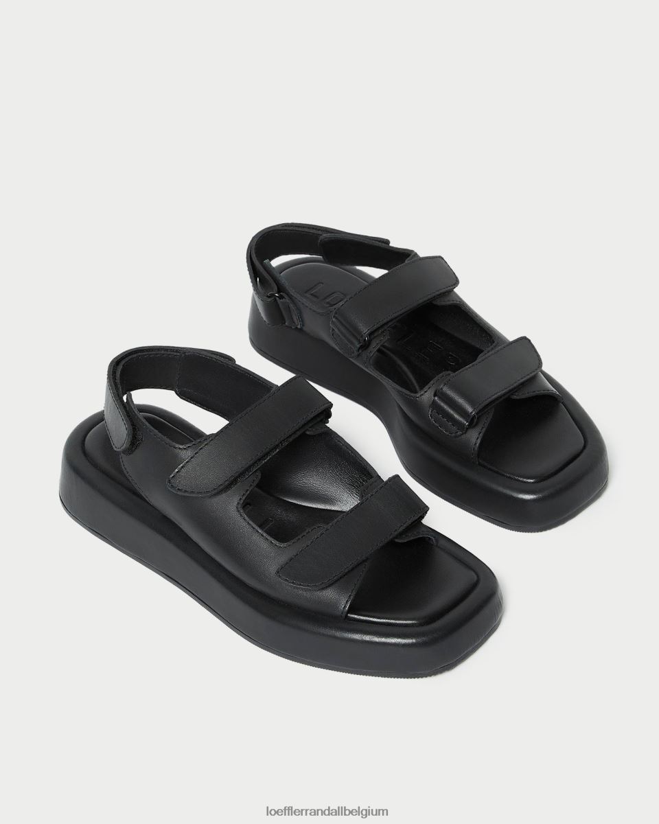 chaussures Loeffler Randall sandale plateforme blaise noir femmes 04V42L133