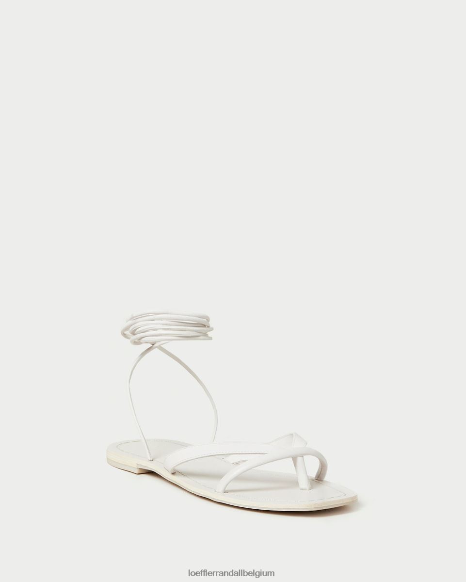 chaussures Loeffler Randall sandale portefeuille lilla blanche blanc du désert femmes 04V42L118