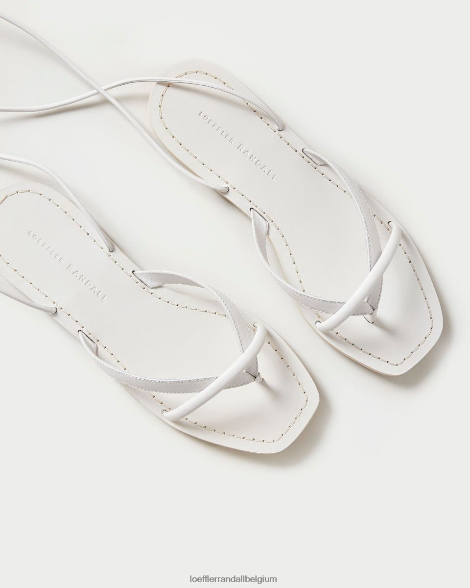 chaussures Loeffler Randall sandale portefeuille lilla blanche blanc du désert femmes 04V42L118