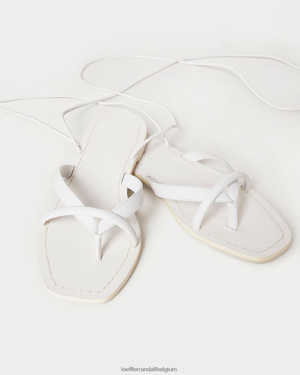 chaussures Loeffler Randall sandale portefeuille lilla blanche blanc du désert femmes 04V42L118