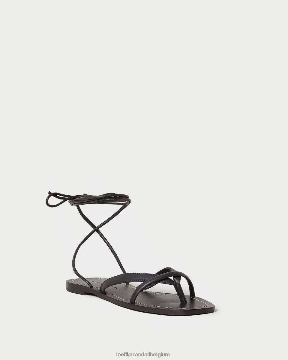 chaussures Loeffler Randall sandale portefeuille lilla noir femmes 04V42L114
