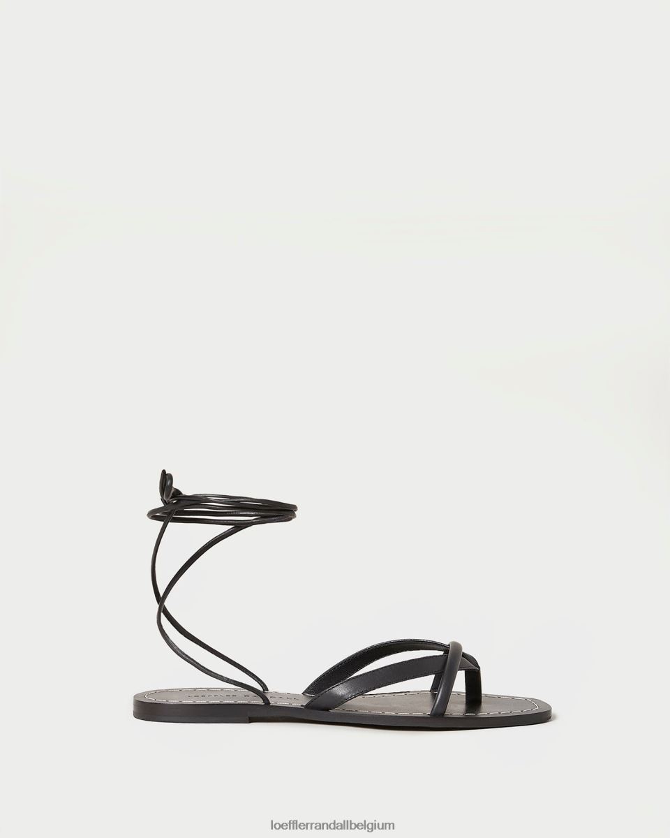 chaussures Loeffler Randall sandale portefeuille lilla noir femmes 04V42L114