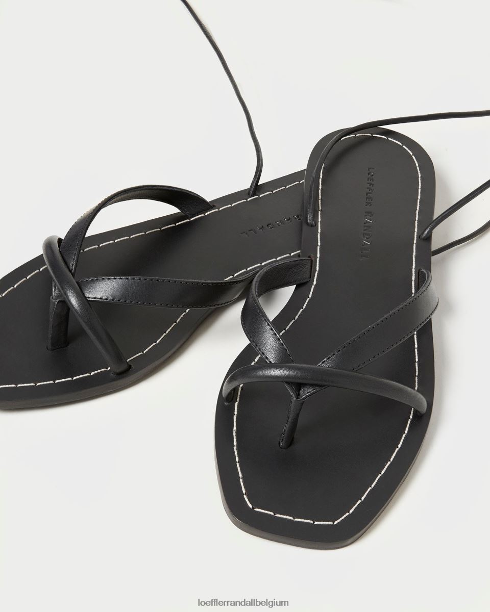 chaussures Loeffler Randall sandale portefeuille lilla noir femmes 04V42L114