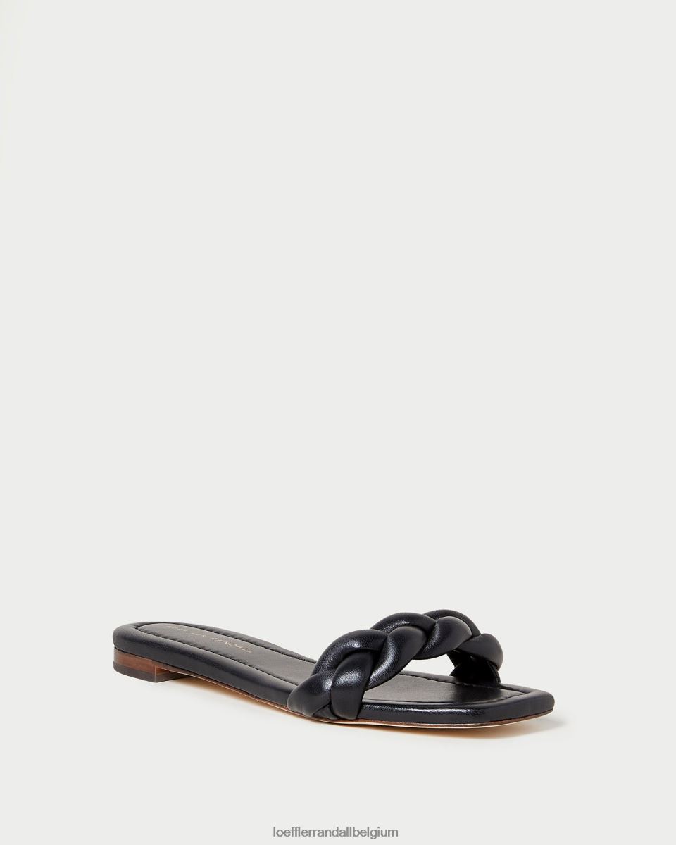 chaussures Loeffler Randall sandale tressée jackson noir femmes 04V42L117
