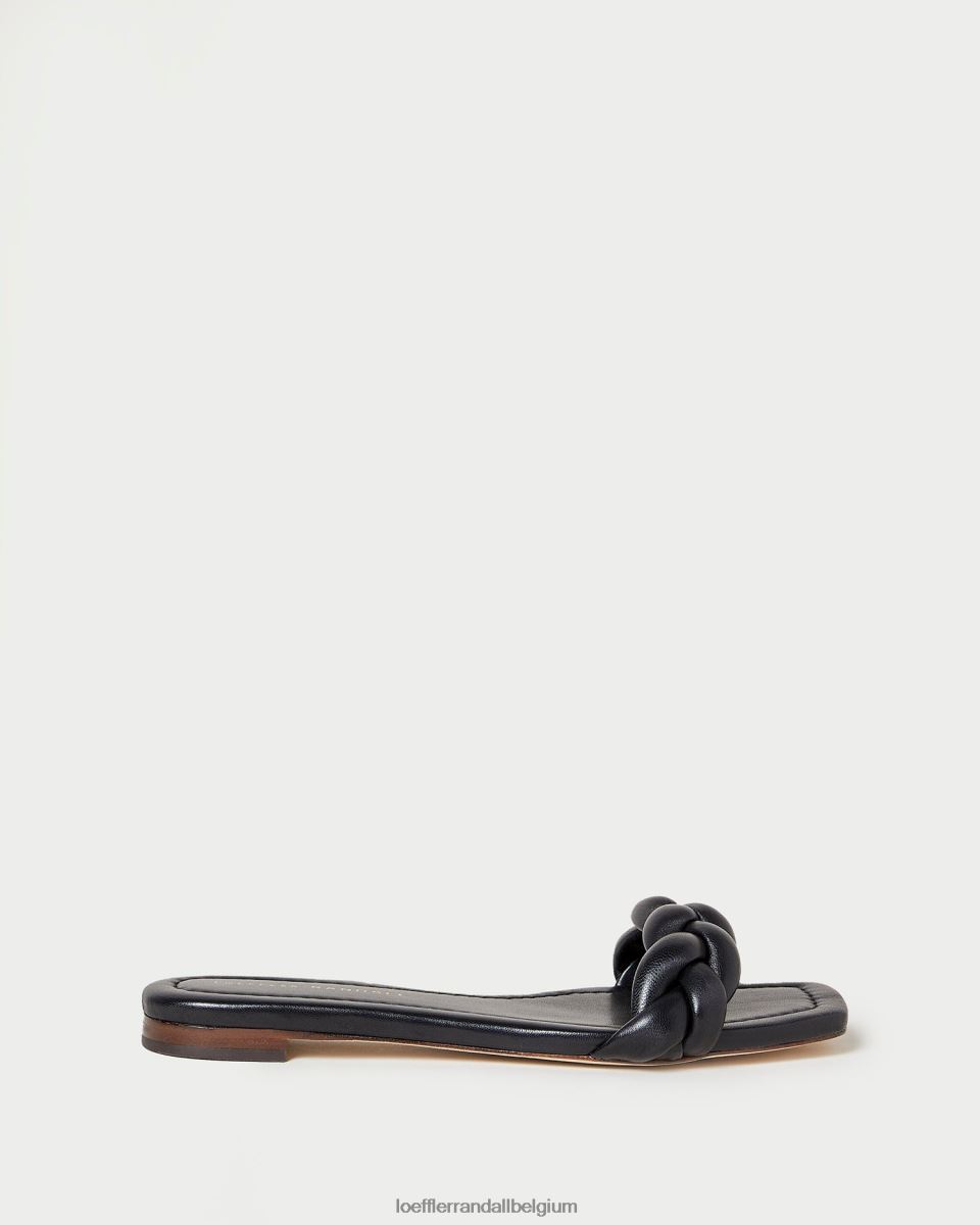 chaussures Loeffler Randall sandale tressée jackson noir femmes 04V42L117