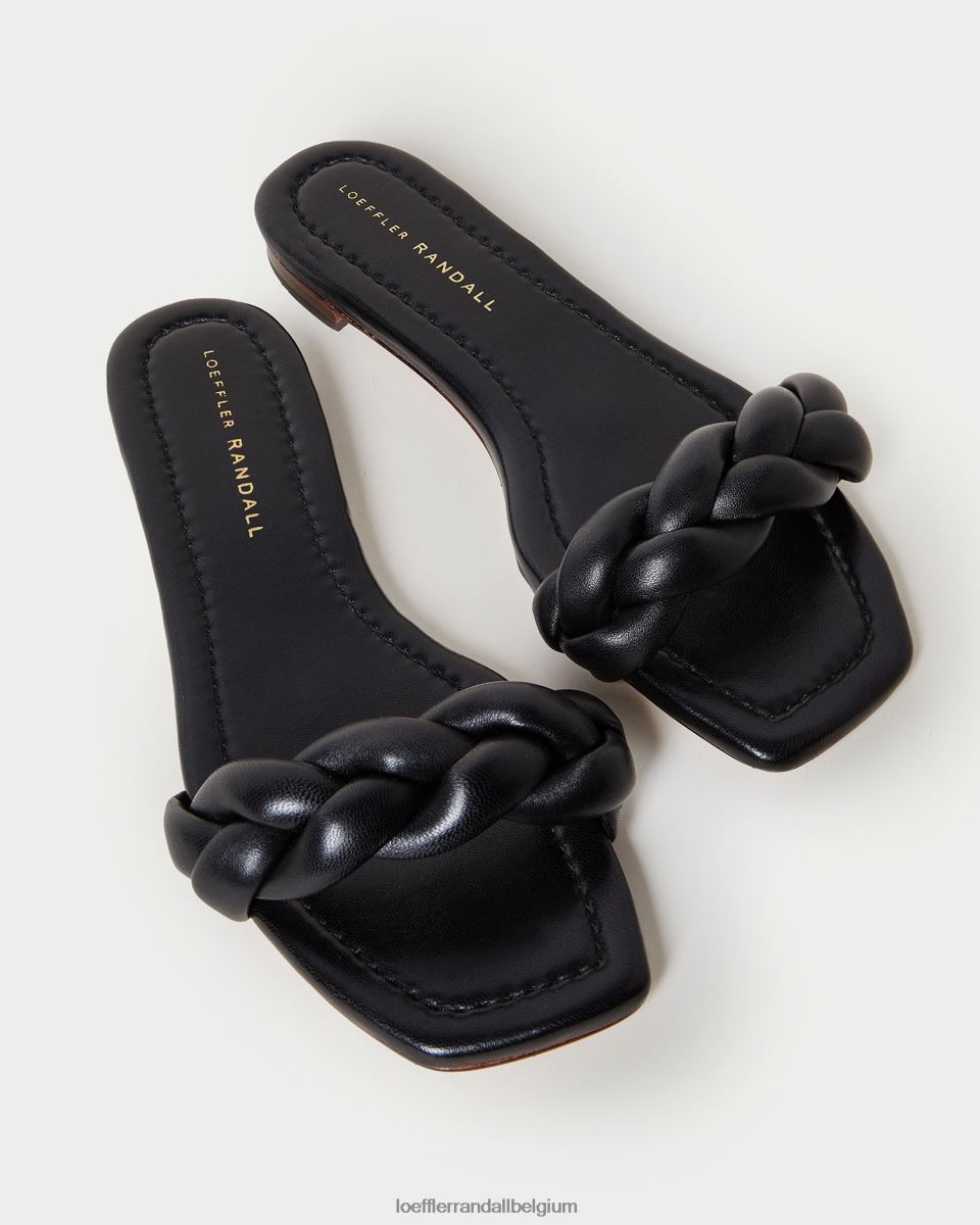 chaussures Loeffler Randall sandale tressée jackson noir femmes 04V42L117