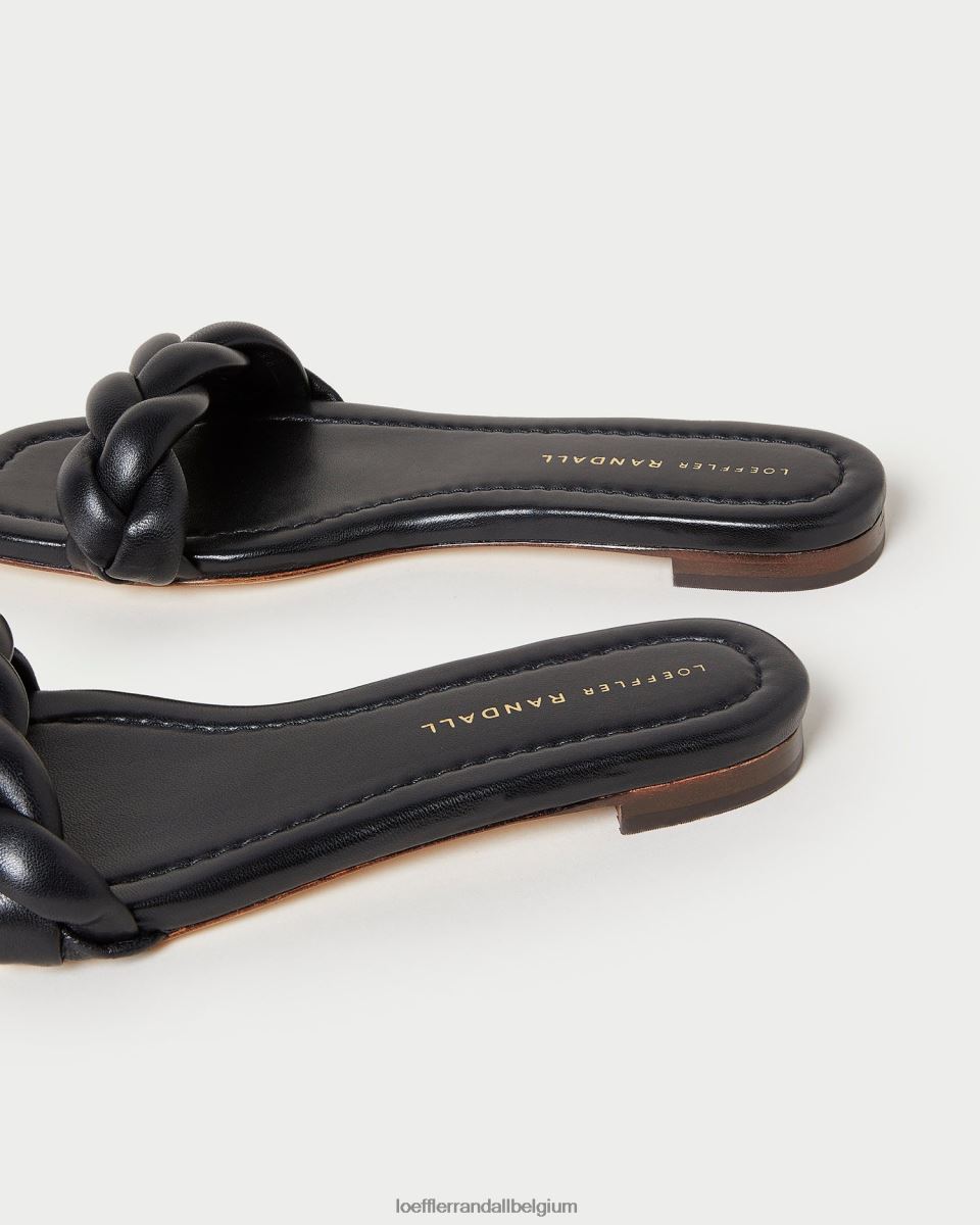 chaussures Loeffler Randall sandale tressée jackson noir femmes 04V42L117
