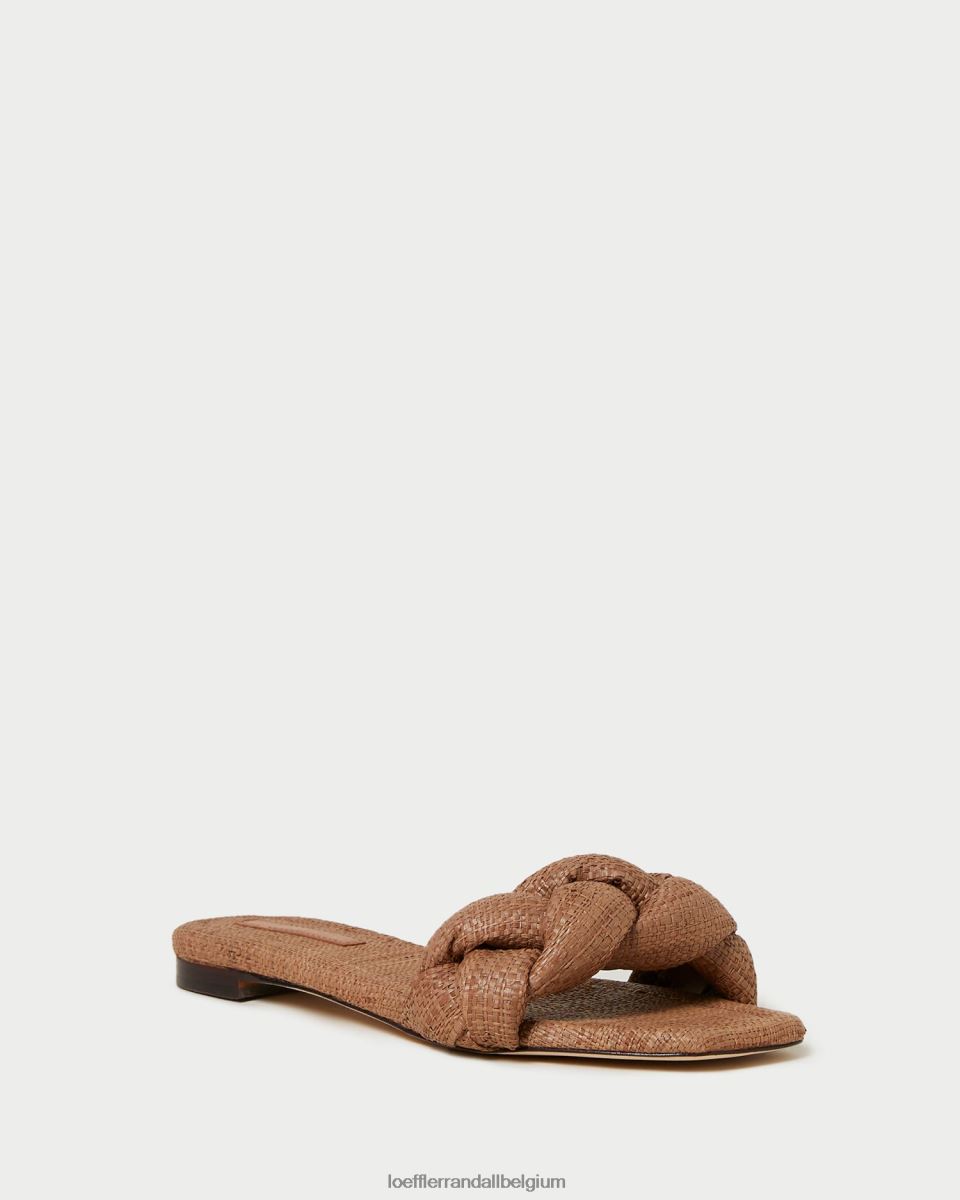 chaussures Loeffler Randall sandale tressée joanna brun femmes 04V42L111