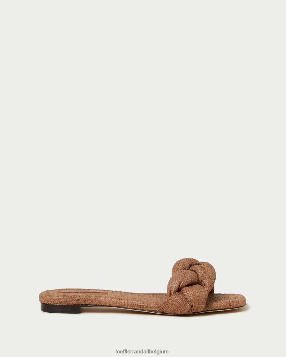 chaussures Loeffler Randall sandale tressée joanna brun femmes 04V42L111