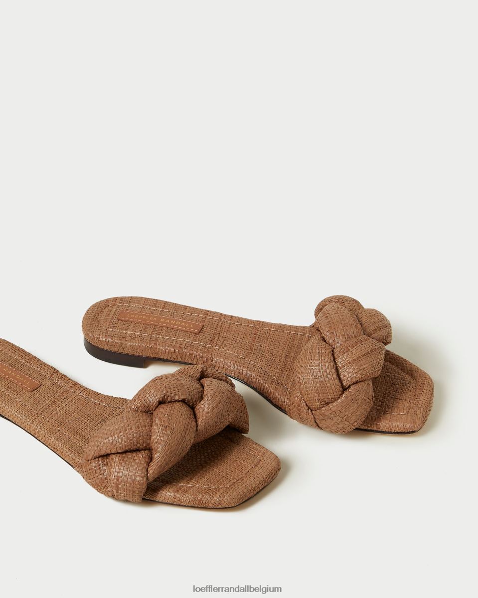 chaussures Loeffler Randall sandale tressée joanna brun femmes 04V42L111