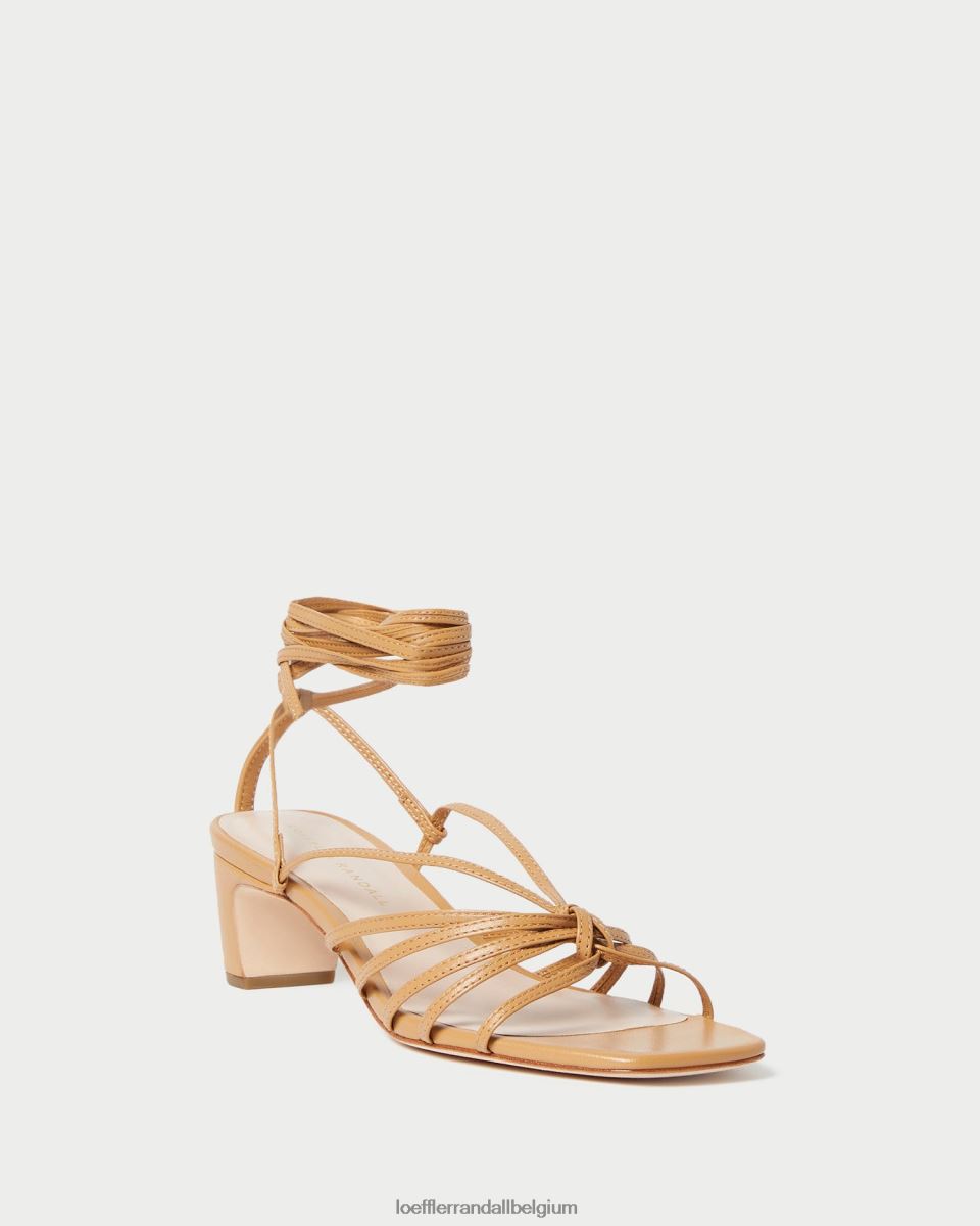 chaussures Loeffler Randall lola noeud à lacets mi-talon Miel femmes 04V42L97