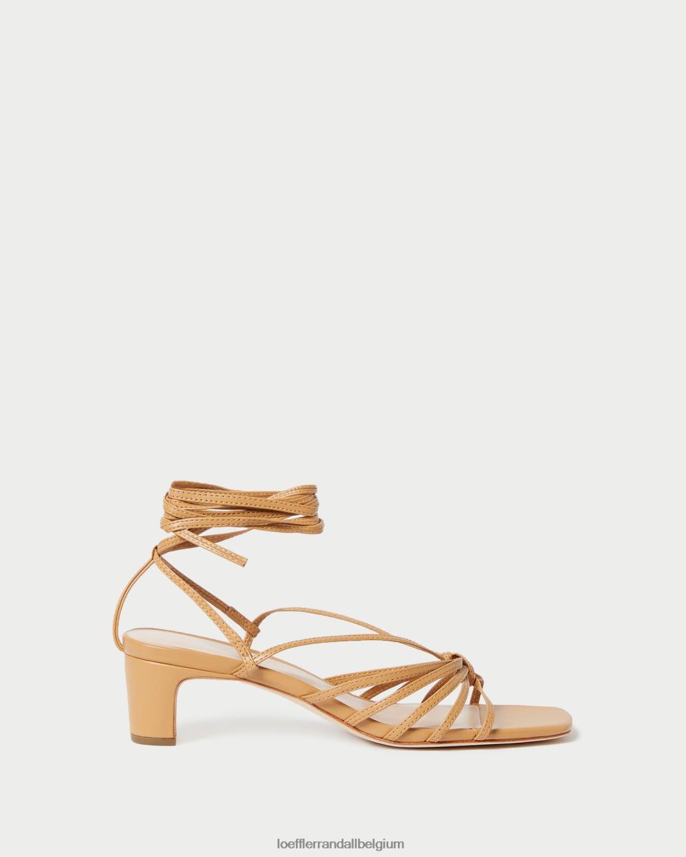 chaussures Loeffler Randall lola noeud à lacets mi-talon Miel femmes 04V42L97