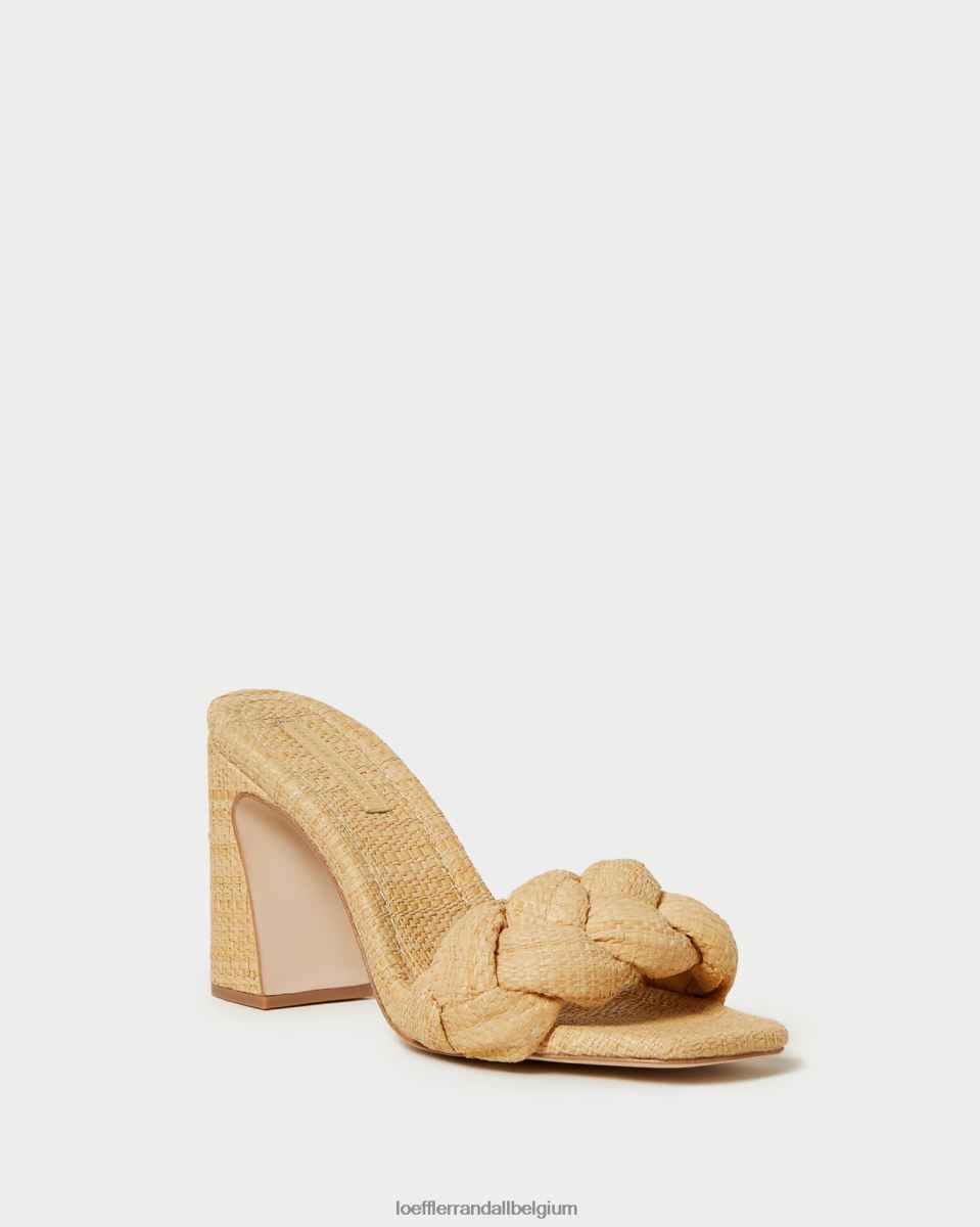 chaussures Loeffler Randall mule courbe tressée freya naturel femmes 04V42L41