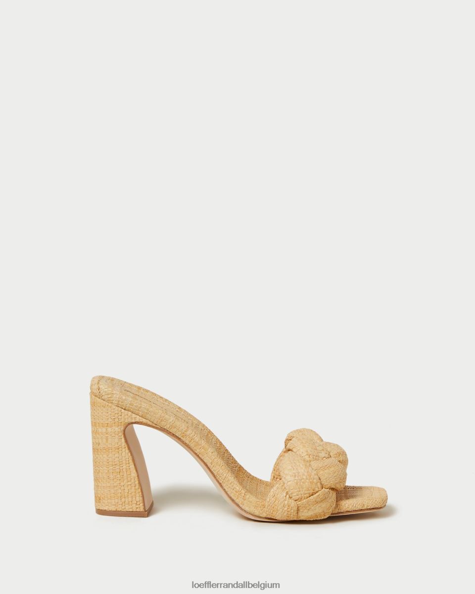 chaussures Loeffler Randall mule courbe tressée freya naturel femmes 04V42L41