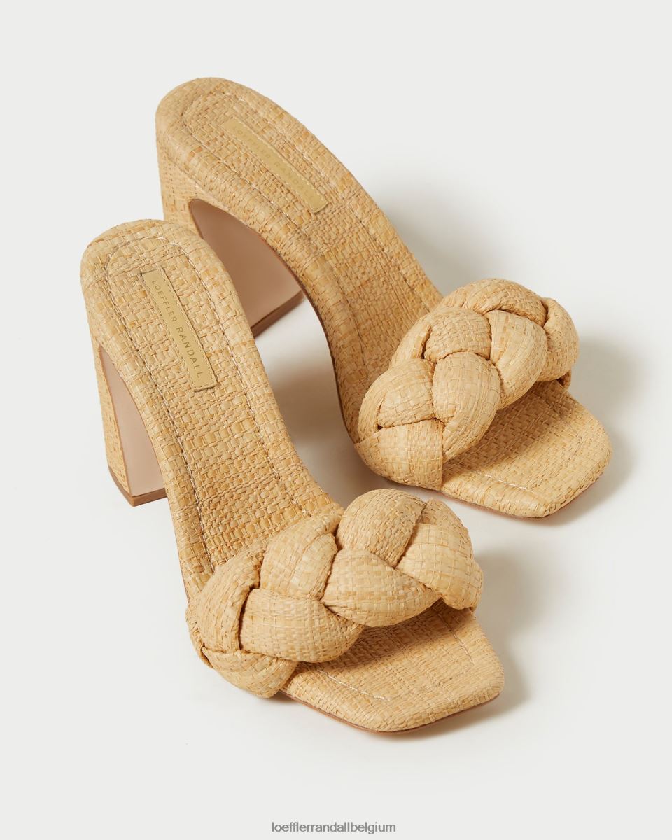 chaussures Loeffler Randall mule courbe tressée freya naturel femmes 04V42L41