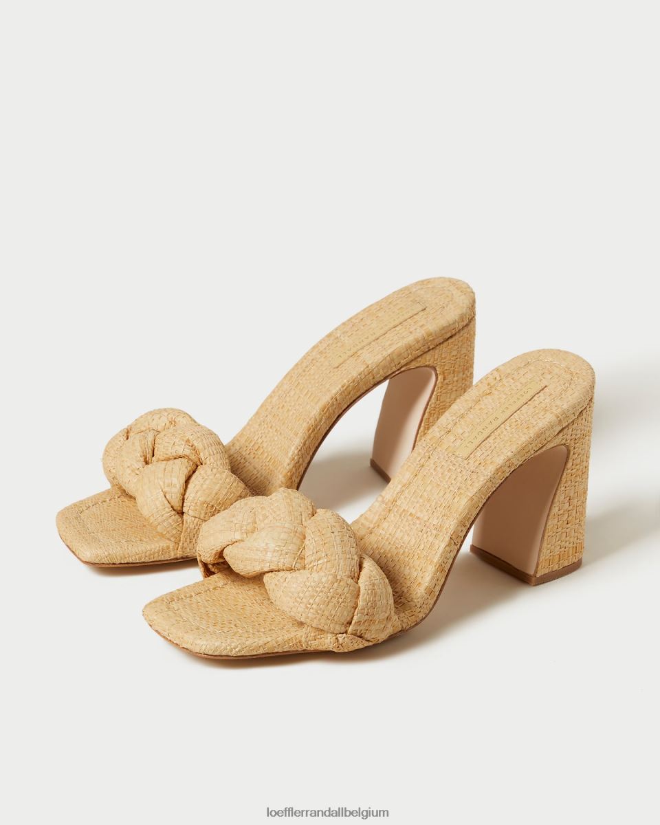 chaussures Loeffler Randall mule courbe tressée freya naturel femmes 04V42L41