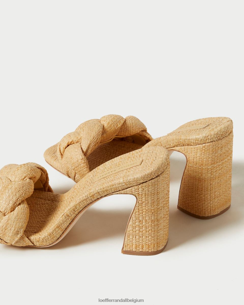chaussures Loeffler Randall mule courbe tressée freya naturel femmes 04V42L41