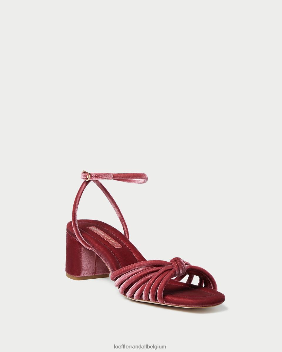 chaussures Loeffler Randall nœud olivia mi-talon thé rose femmes 04V42L80