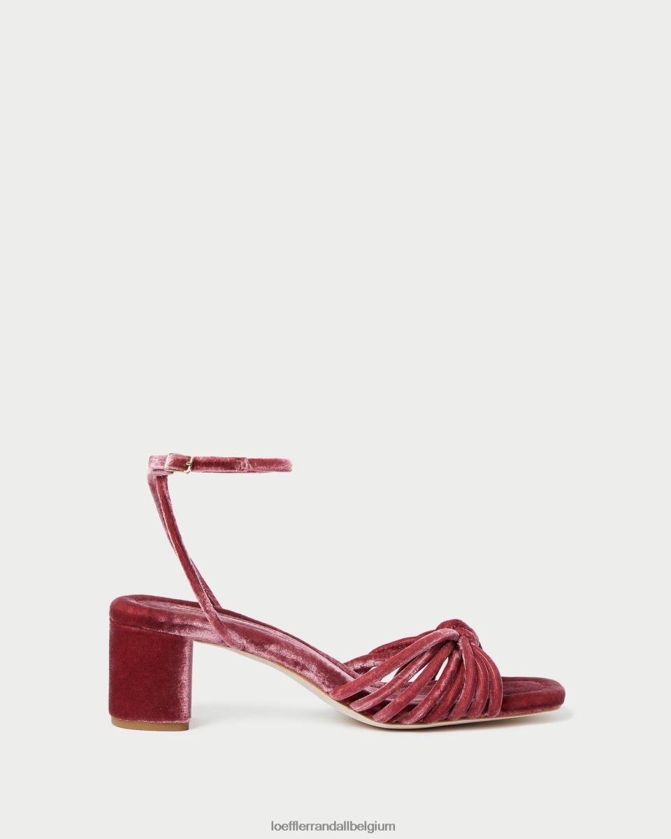 chaussures Loeffler Randall nœud olivia mi-talon thé rose femmes 04V42L80