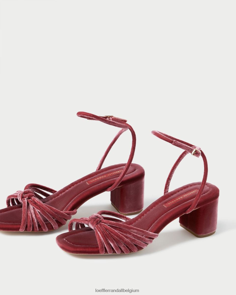 chaussures Loeffler Randall nœud olivia mi-talon thé rose femmes 04V42L80