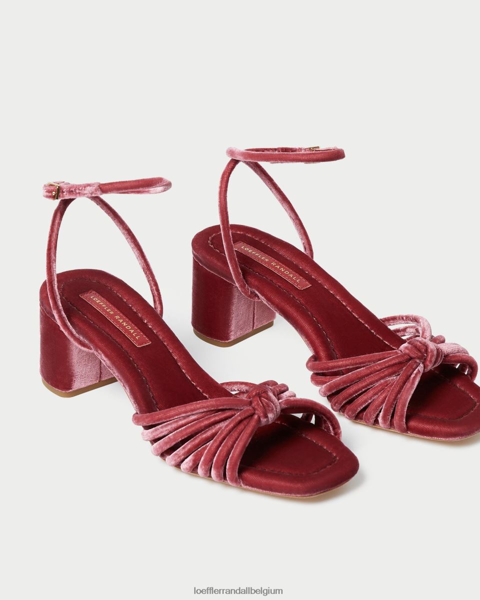 chaussures Loeffler Randall nœud olivia mi-talon thé rose femmes 04V42L80