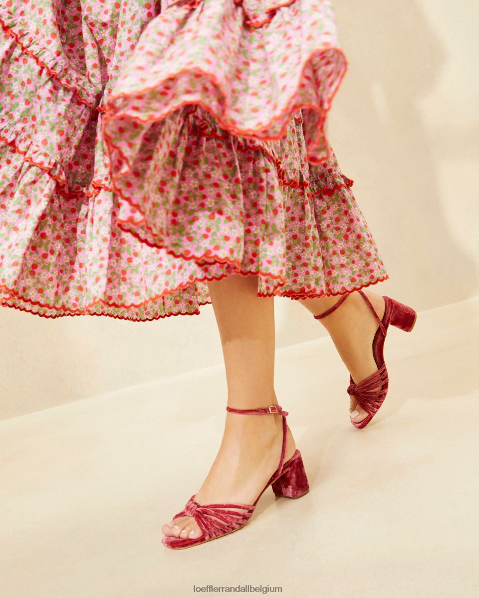chaussures Loeffler Randall nœud olivia mi-talon thé rose femmes 04V42L80