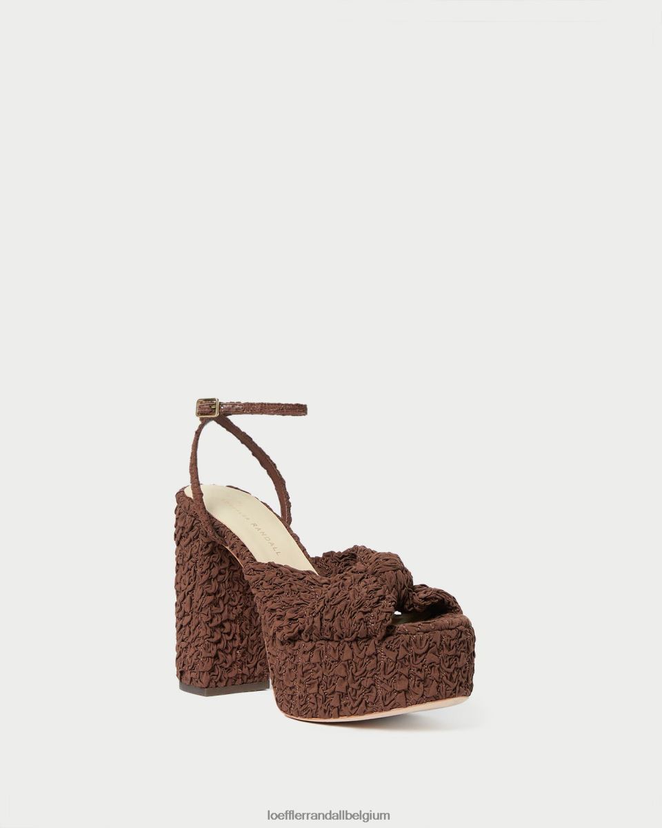 chaussures Loeffler Randall plateforme de nœuds roz cacao femmes 04V42L92