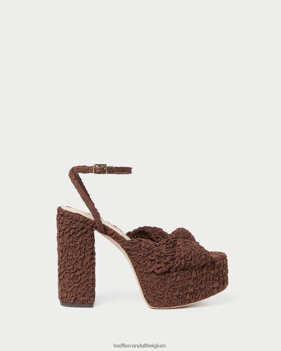 chaussures Loeffler Randall plateforme de nœuds roz cacao femmes 04V42L92