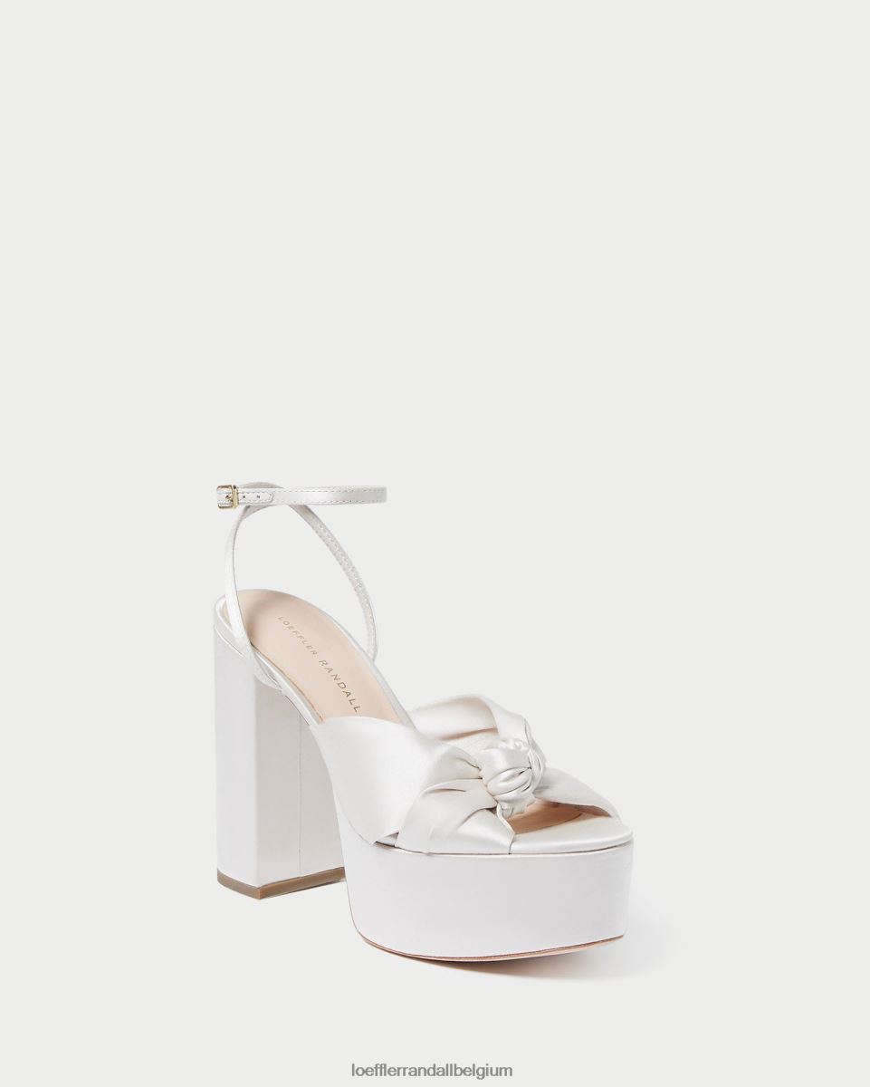 chaussures Loeffler Randall plateforme de nœuds roz crème femmes 04V42L47