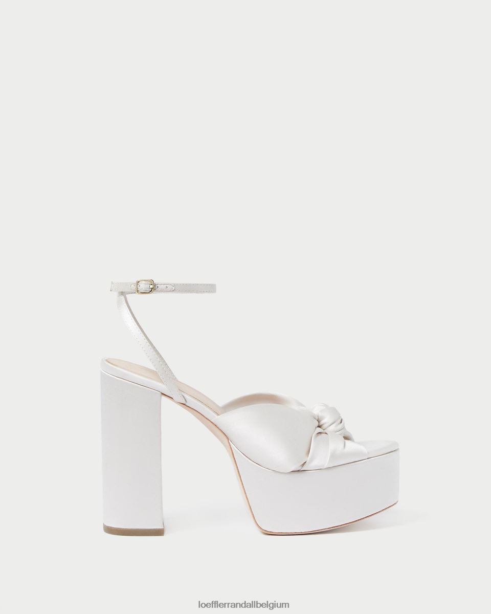 chaussures Loeffler Randall plateforme de nœuds roz crème femmes 04V42L47