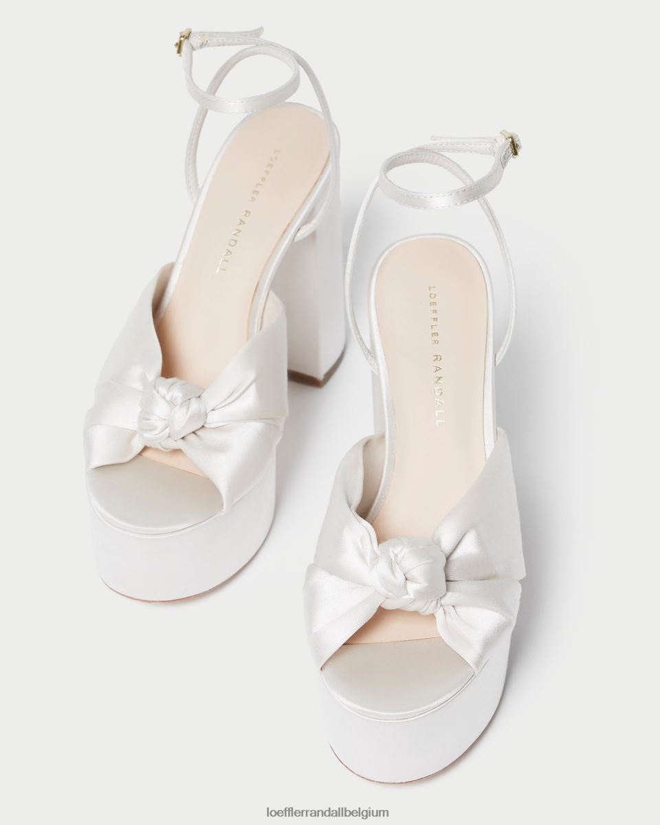 chaussures Loeffler Randall plateforme de nœuds roz crème femmes 04V42L47