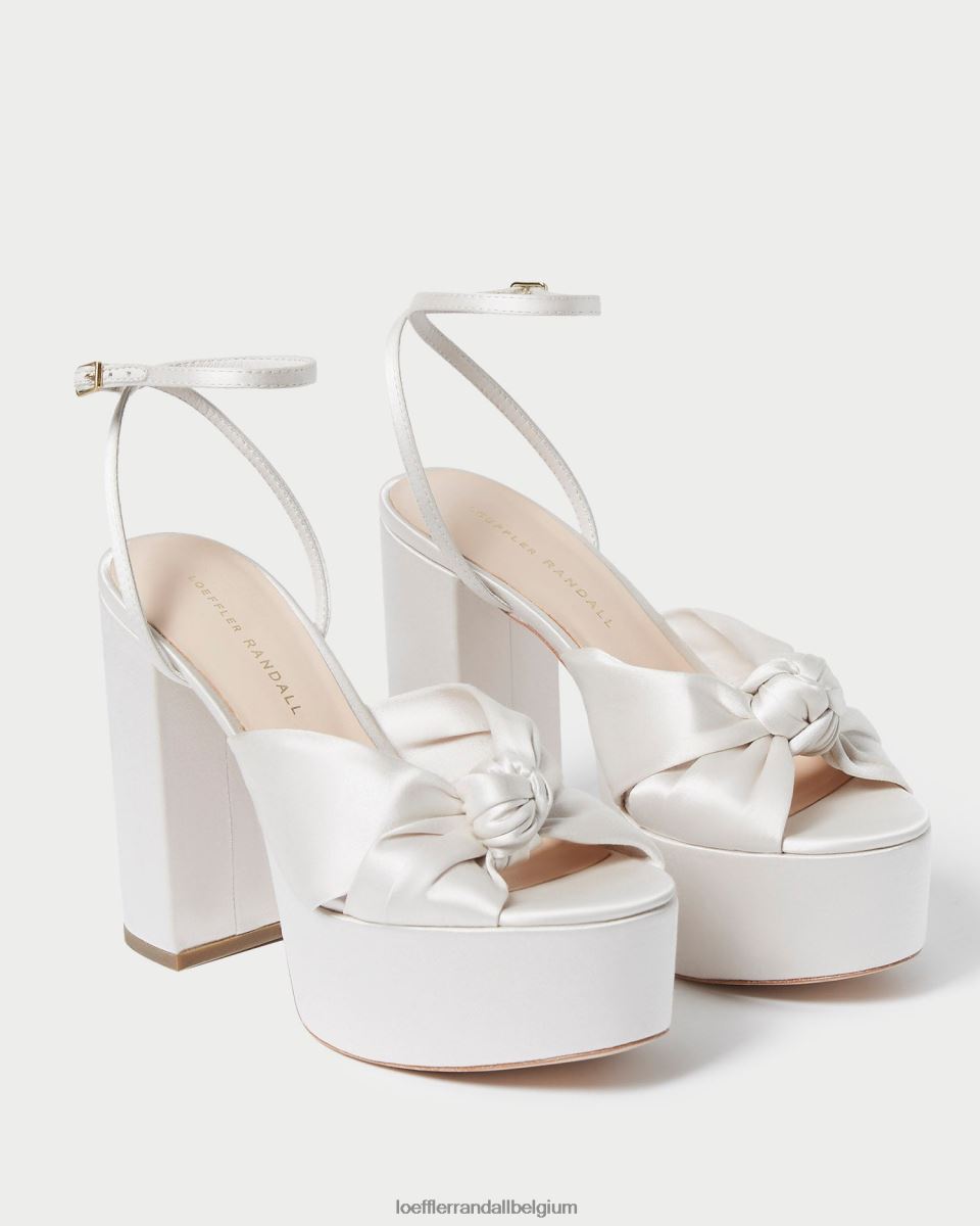 chaussures Loeffler Randall plateforme de nœuds roz crème femmes 04V42L47