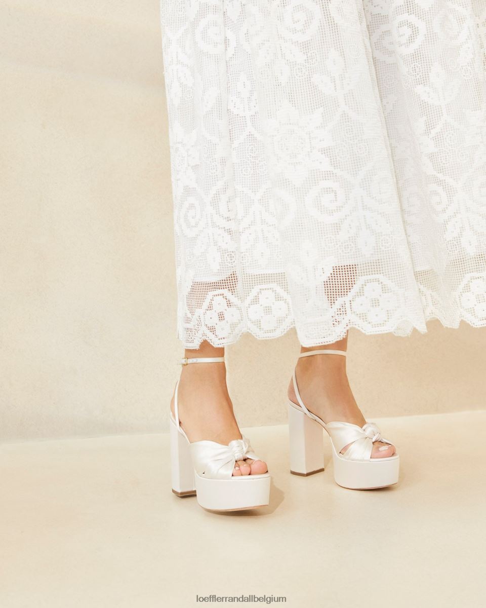 chaussures Loeffler Randall plateforme de nœuds roz crème femmes 04V42L47