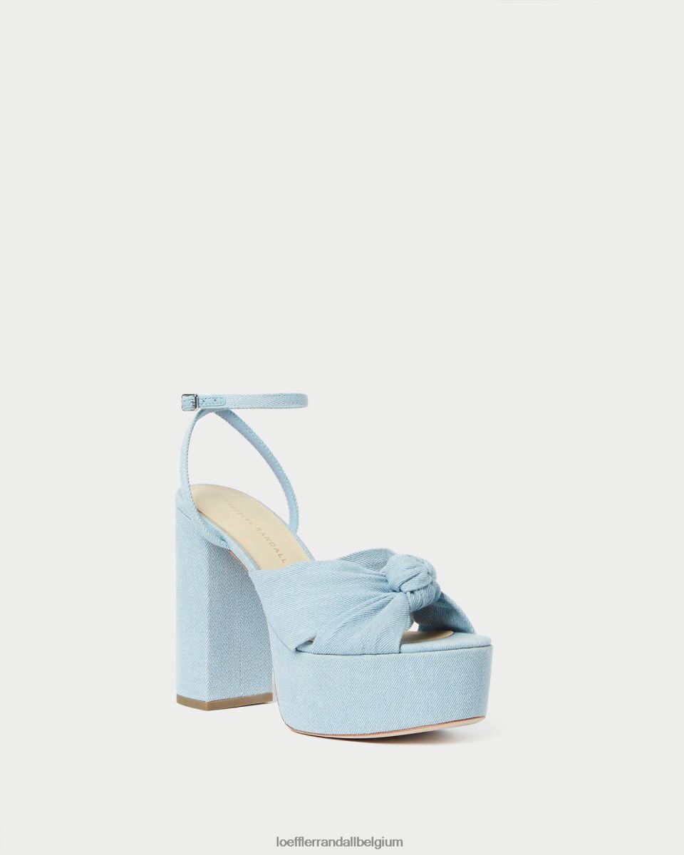 chaussures Loeffler Randall plateforme de nœuds roz jean léger femmes 04V42L84