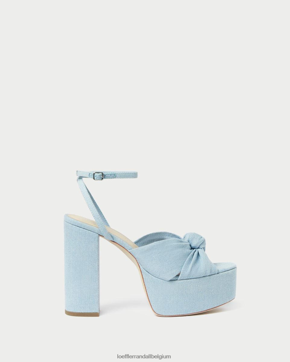chaussures Loeffler Randall plateforme de nœuds roz jean léger femmes 04V42L84