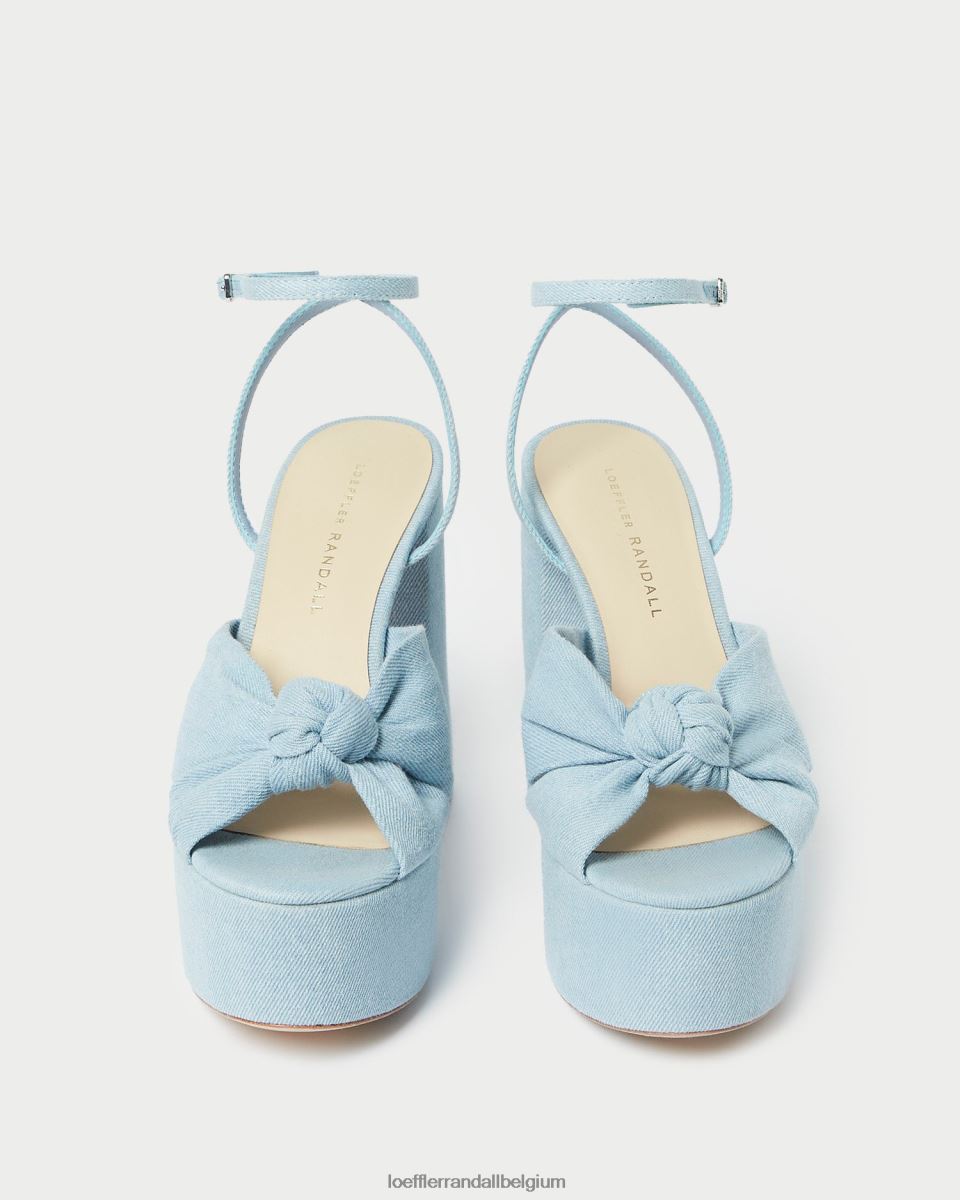chaussures Loeffler Randall plateforme de nœuds roz jean léger femmes 04V42L84