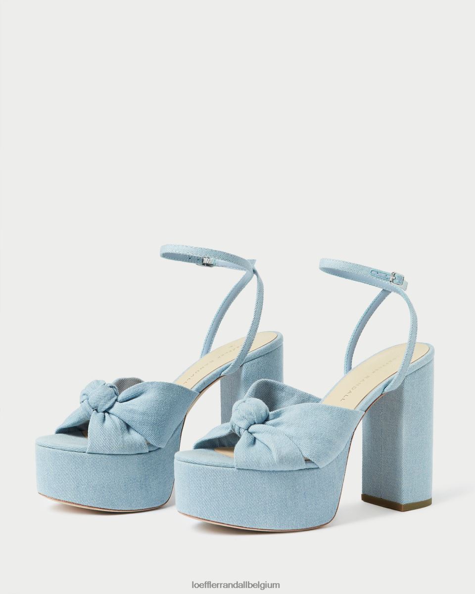 chaussures Loeffler Randall plateforme de nœuds roz jean léger femmes 04V42L84