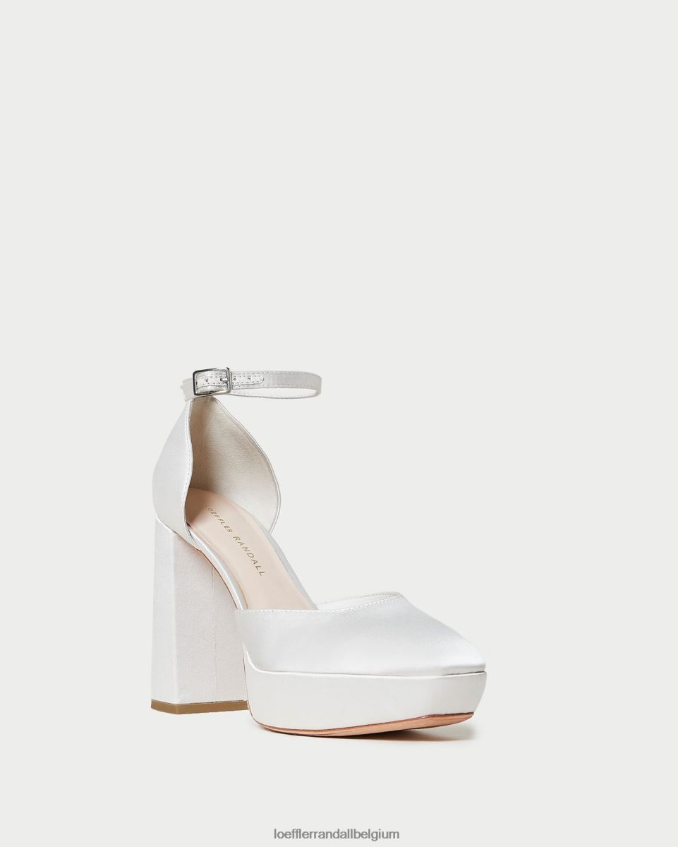 chaussures Loeffler Randall plateforme fermée selina crème femmes 04V42L52