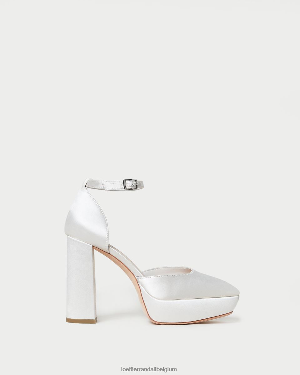 chaussures Loeffler Randall plateforme fermée selina crème femmes 04V42L52