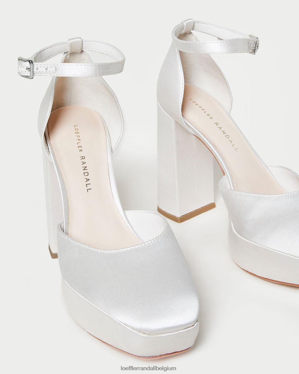 chaussures Loeffler Randall plateforme fermée selina crème femmes 04V42L52